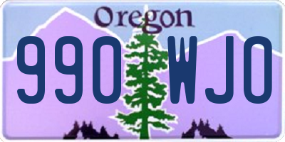 OR license plate 990WJO