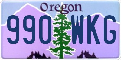 OR license plate 990WKG