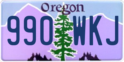 OR license plate 990WKJ