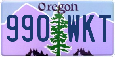 OR license plate 990WKT