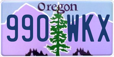 OR license plate 990WKX