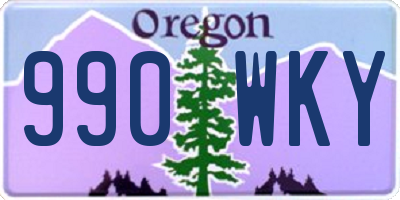 OR license plate 990WKY