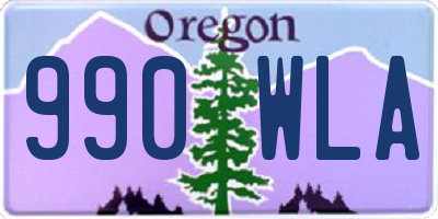 OR license plate 990WLA