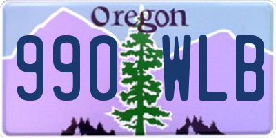 OR license plate 990WLB