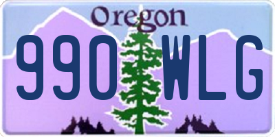 OR license plate 990WLG