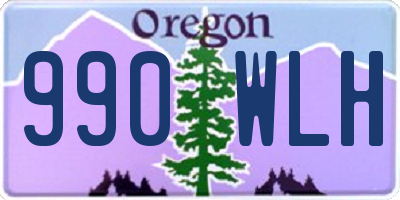 OR license plate 990WLH