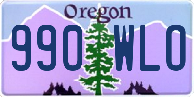 OR license plate 990WLO