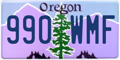 OR license plate 990WMF