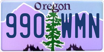 OR license plate 990WMN