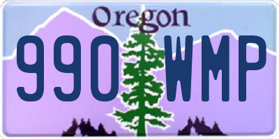 OR license plate 990WMP