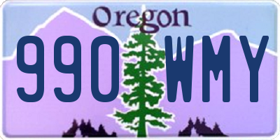 OR license plate 990WMY