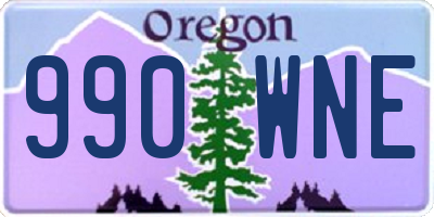 OR license plate 990WNE