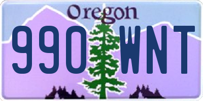 OR license plate 990WNT