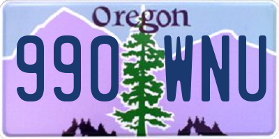 OR license plate 990WNU