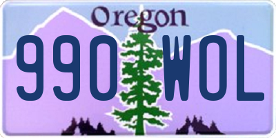OR license plate 990WOL