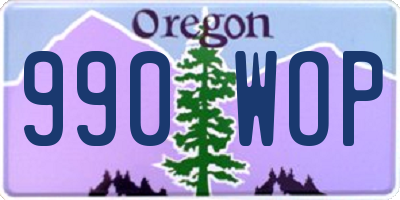 OR license plate 990WOP