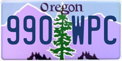 OR license plate 990WPC
