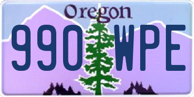 OR license plate 990WPE