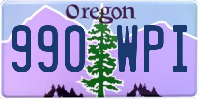 OR license plate 990WPI