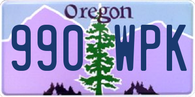 OR license plate 990WPK