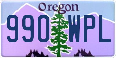 OR license plate 990WPL
