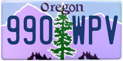 OR license plate 990WPV