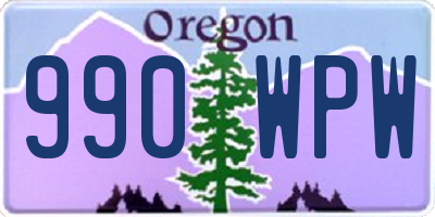 OR license plate 990WPW