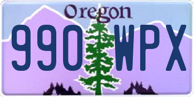 OR license plate 990WPX