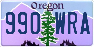 OR license plate 990WRA