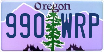 OR license plate 990WRP