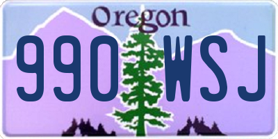 OR license plate 990WSJ