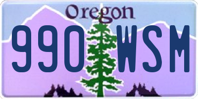 OR license plate 990WSM