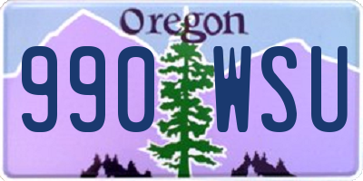 OR license plate 990WSU