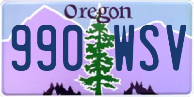 OR license plate 990WSV