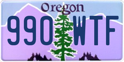 OR license plate 990WTF