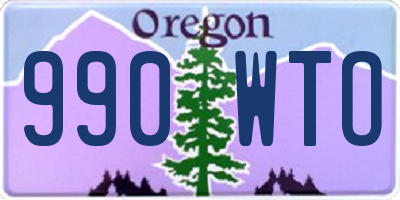 OR license plate 990WTO