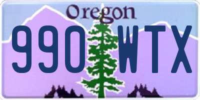 OR license plate 990WTX