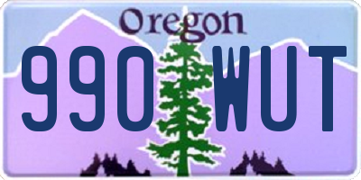 OR license plate 990WUT