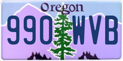 OR license plate 990WVB