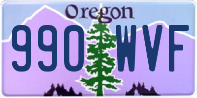 OR license plate 990WVF