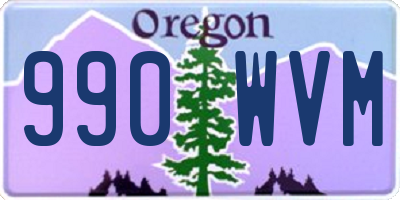 OR license plate 990WVM