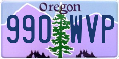 OR license plate 990WVP