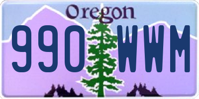 OR license plate 990WWM