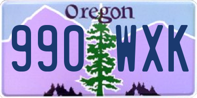 OR license plate 990WXK