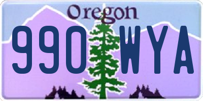 OR license plate 990WYA