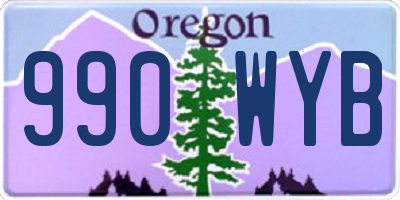 OR license plate 990WYB