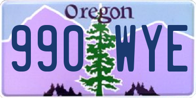 OR license plate 990WYE