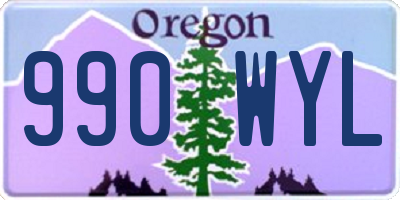 OR license plate 990WYL