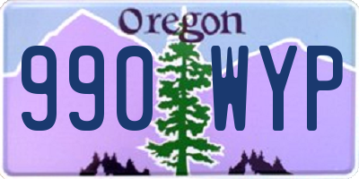 OR license plate 990WYP
