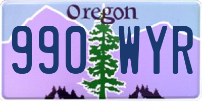 OR license plate 990WYR